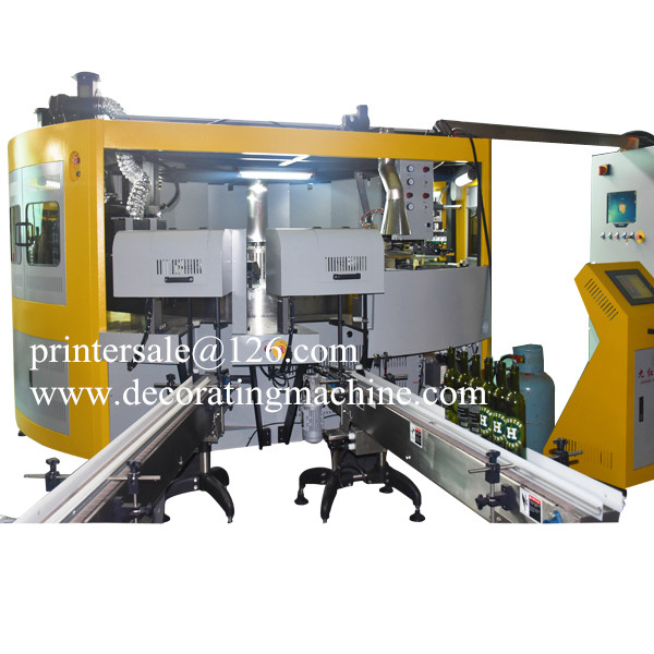 5 Color Glass Wine Bottle Screen Printing Machine CNC05